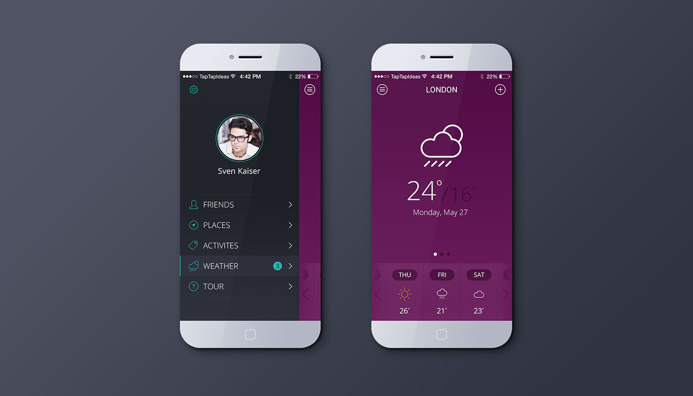 Mobile app – default color